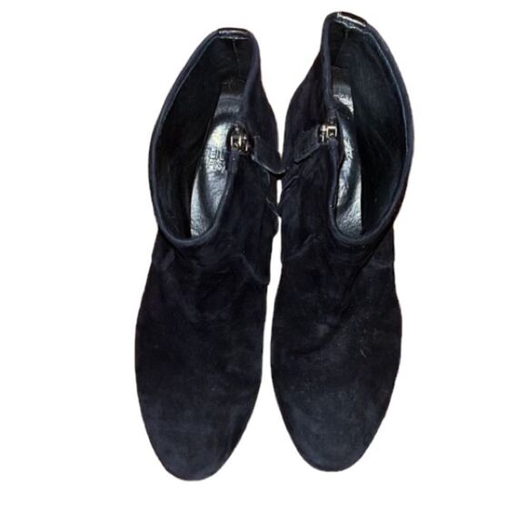 Eileen Fisher Black Suede Booties Size 7 1/2 - Picture 1 of 5